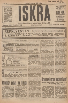 Iskra : dziennik polityczny, społeczny i literacki. R.14, nr 61 (16 marca 1923)