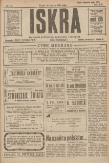 Iskra : dziennik polityczny, społeczny i literacki. R.14, nr 73 (30 marca 1923)