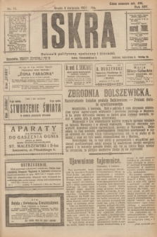 Iskra : dziennik polityczny, społeczny i literacki. R.14, nr 74 (4 kwietnia 1923)