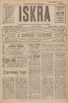 Iskra : dziennik polityczny, społeczny i literacki. R.14, nr 86 (19 kwietnia 1923)