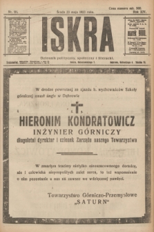 Iskra : dziennik polityczny, społeczny i literacki. R.14, nr 111 (23 maja 1923)