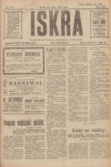 Iskra : dziennik polityczny, społeczny i literacki. R.14, nr 117 (30 maja 1923)