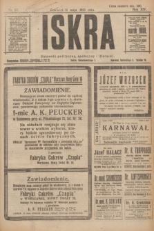 Iskra : dziennik polityczny, społeczny i literacki. R.14, nr 118 (31 maja 1923)