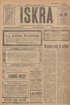 Iskra : dziennik polityczny, społeczny i literacki. R.14, nr 130 (15 czerwca 1923)