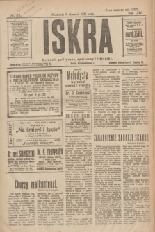Iskra : dziennik polityczny, społeczny i literacki. R.14, nr 173 (5 sierpnia 1923)