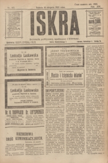 Iskra : dziennik polityczny, społeczny i literacki. R.14, nr 183 (18 sierpnia 1923)