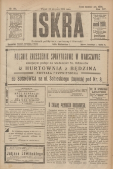 Iskra : dziennik polityczny, społeczny i literacki. R.14, nr 188 (24 sierpnia 1923)