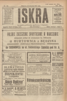 Iskra : dziennik polityczny, społeczny i literacki. R.14, nr 190 (26 sierpnia 1923)