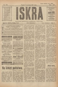 Iskra : dziennik polityczny, społeczny i literacki. R.14, nr 200 (7 września 1923)
