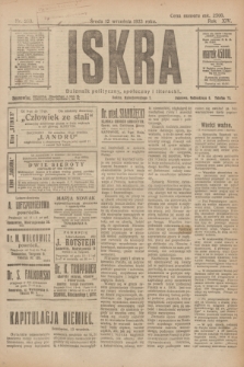 Iskra : dziennik polityczny, społeczny i literacki. R.14, nr 203 (12 września 1923)