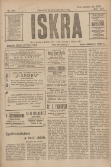 Iskra : dziennik polityczny, społeczny i literacki. R.14, nr 204 (13 września 1923)