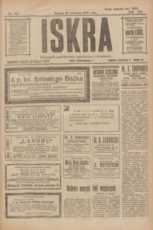 Iskra : dziennik polityczny, społeczny i literacki. R.14, nr 206 (15 września 1923)