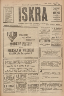 Iskra : dziennik polityczny, społeczny i literacki. R.14, nr 207 (16 września 1923)