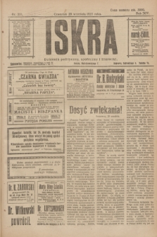 Iskra : dziennik polityczny, społeczny i literacki. R.14, nr 210 (20 września 1923)