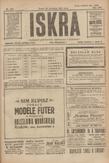 Iskra : dziennik polityczny, społeczny i literacki. R.14, nr 215 (26 września 1923)