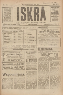 Iskra : dziennik polityczny, społeczny i literacki. R.14, nr 217 (28 września 1923)