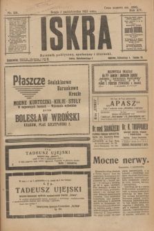Iskra : dziennik polityczny, społeczny i literacki. R.14, nr 221 (3 października 1923)