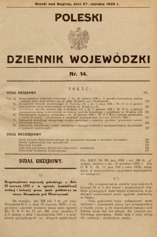 Poleski Dziennik Wojewódzki. 1933, nr 14