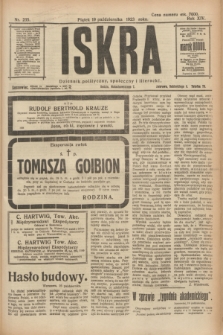 Iskra : dziennik polityczny, społeczny i literacki. R.14, nr 235 (19 października 1923)