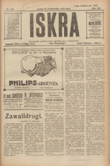 Iskra : dziennik polityczny, społeczny i literacki. R.14, nr 239 (24 października 1923)
