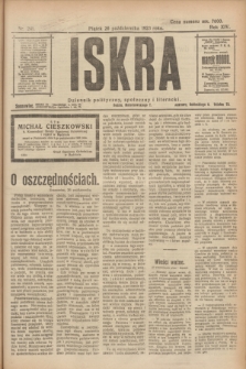 Iskra : dziennik polityczny, społeczny i literacki. R.14, nr 241 (26 października 1923)