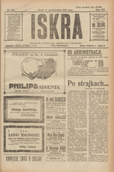 Iskra : dziennik polityczny, społeczny i literacki. R.14, nr 245 (31 października 1923)