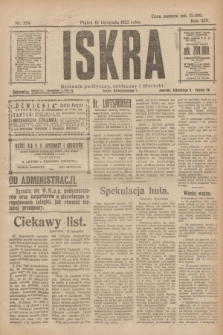 Iskra : dziennik polityczny, społeczny i literacki. R.14, nr 258 (16 listopada 1923)