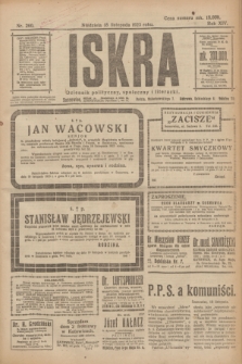 Iskra : dziennik polityczny, społeczny i literacki. R.14, nr 260 (18 listopada 1923)