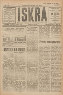 Iskra : dziennik polityczny, społeczny i literacki. R.14, nr 263 (22 listopada 1923)