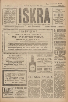 Iskra : dziennik polityczny, społeczny i literacki. R.14, nr 272 (2 grudnia 1923)