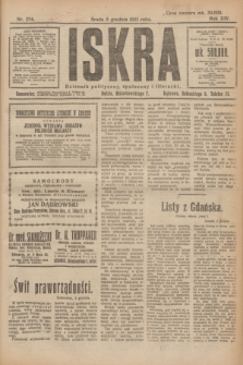 Iskra : dziennik polityczny, społeczny i literacki. R.14, nr 274 (5 grudnia 1923)