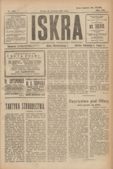 Iskra : dziennik polityczny, społeczny i literacki. R.14, nr 279 (12 grudnia 1923)