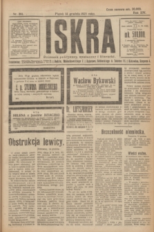 Iskra : dziennik polityczny, społeczny i literacki. R.14, nr 281 (14 grudnia 1923)