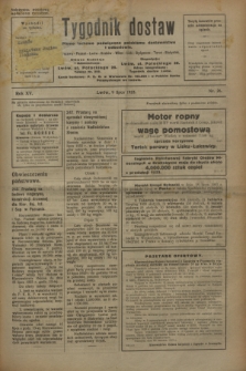 Tygodnik dostaw : pismo fachowe poświęcone polskiemu dostawnictwu i odbudowie. R.15, nr 26 (9 lipca 1923) + dod.