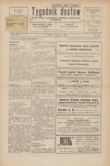 Tygodnik dostaw : pismo fachowe poświęcone polskiemu dostawnictwu i odbudowie. R.16, nr 20 (18 czerwca 1924)