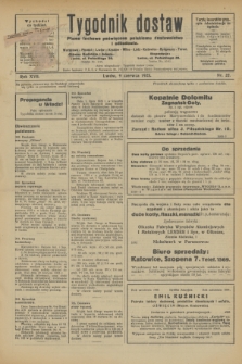 Tygodnik dostaw : pismo fachowe poświęcone polskiemu dostawnictwu i odbudowie. R.17, nr 22 (9 czerwca 1925)