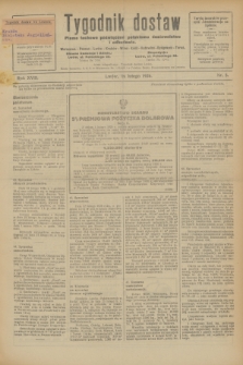 Tygodnik dostaw : pismo fachowe poświęcone polskiemu dostawnictwu i odbudowie. R.18, nr 5 (16 lutego 1926)