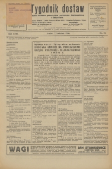 Tygodnik dostaw : pismo fachowe poświęcone polskiemu dostawnictwu i odbudowie. R.18, nr 10 (7 kwietnia 1926)