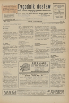 Tygodnik dostaw : pismo fachowe poświęcone polskiemu dostawnictwu i odbudowie. R.18, nr 16 (8 czerwca 1926)