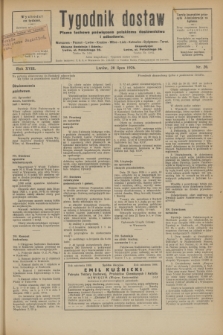 Tygodnik dostaw : pismo fachowe poświęcone polskiemu dostawnictwu i odbudowie. R.18, nr 20 (20 lipca 1926)