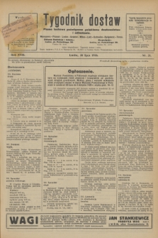 Tygodnik dostaw : pismo fachowe poświęcone polskiemu dostawnictwu i odbudowie. R.18, nr 21 (30 lipca 1926)