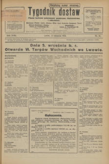 Tygodnik dostaw : pismo fachowe poświęcone polskiemu dostawnictwu i odbudowie. R.18, nr 24 (27 sierpnia 1926)