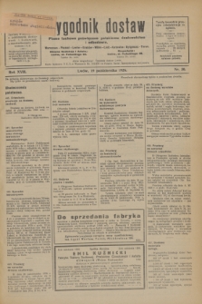 Tygodnik dostaw : pismo fachowe poświęcone polskiemu dostawnictwu i odbudowie. R.18, nr 30 (19 października 1926)