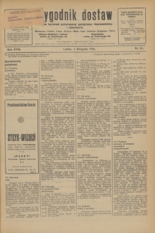 Tygodnik dostaw : pismo fachowe poświęcone polskiemu dostawnictwu i odbudowie. R.18, nr 31 (1 listopada 1926)