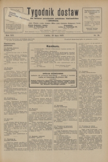 Tygodnik dostaw : pismo fachowe poświęcone polskiemu dostawnictwu i odbudowie. R.19, nr 20 (10 lipca 1927)