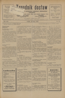 Tygodnik dostaw : pismo fachowe poświęcone polskiemu dostawnictwu i odbudowie. R.19, nr 21 (20 lipca 1927)