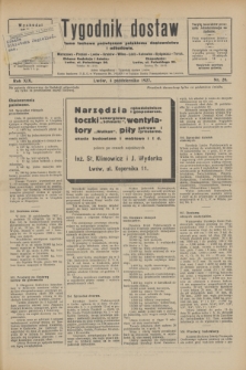 Tygodnik dostaw : pismo fachowe poświęcone polskiemu dostawnictwu i odbudowie. R.19, nr 28 (4 października 1927)