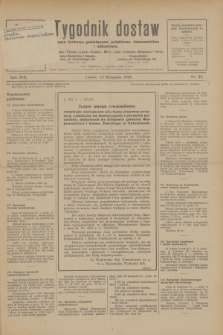 Tygodnik dostaw : pismo fachowe poświęcone polskiemu dostawnictwu i odbudowie. R.19, nr 32 (14 listopada 1927)