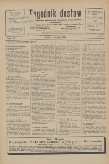 Tygodnik dostaw : pismo fachowe poświęcone polskiemu dostawnictwu i odbudowie. R.20, nr 6 (23 lutego 1928)