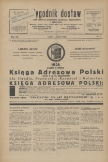 Tygodnik dostaw : pismo fachowe poświęcone polskiemu dostawnictwu i odbudowie. R.20, nr 7 (3 marca 1928)